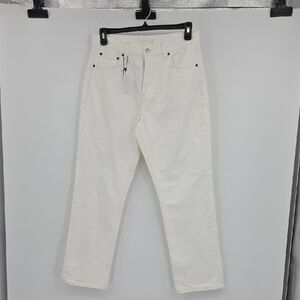 Topshop Dad White Straight Jeans Size 30